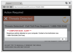 Tech support scammers use pop-up ads